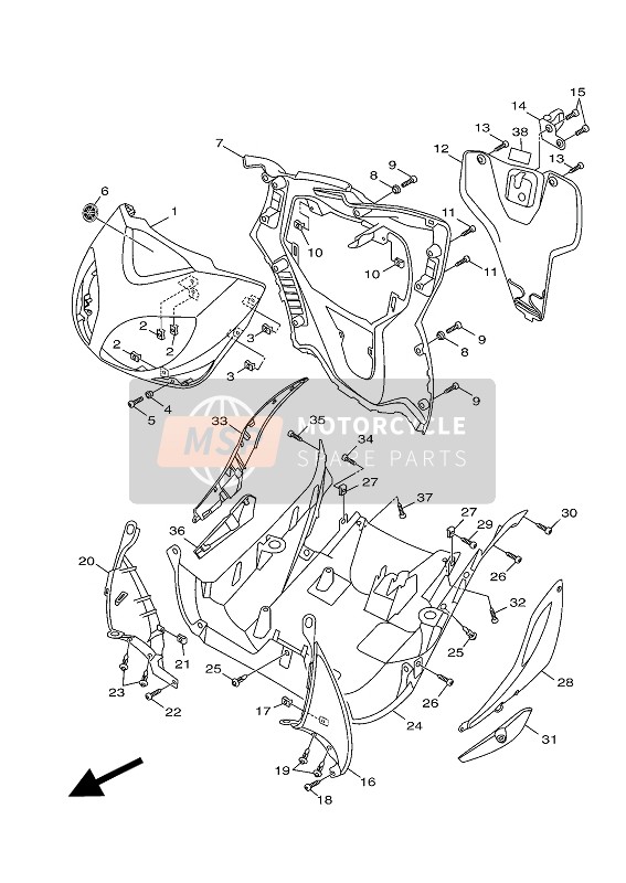 52SF835100P5, Body, Cowling, Yamaha, 0